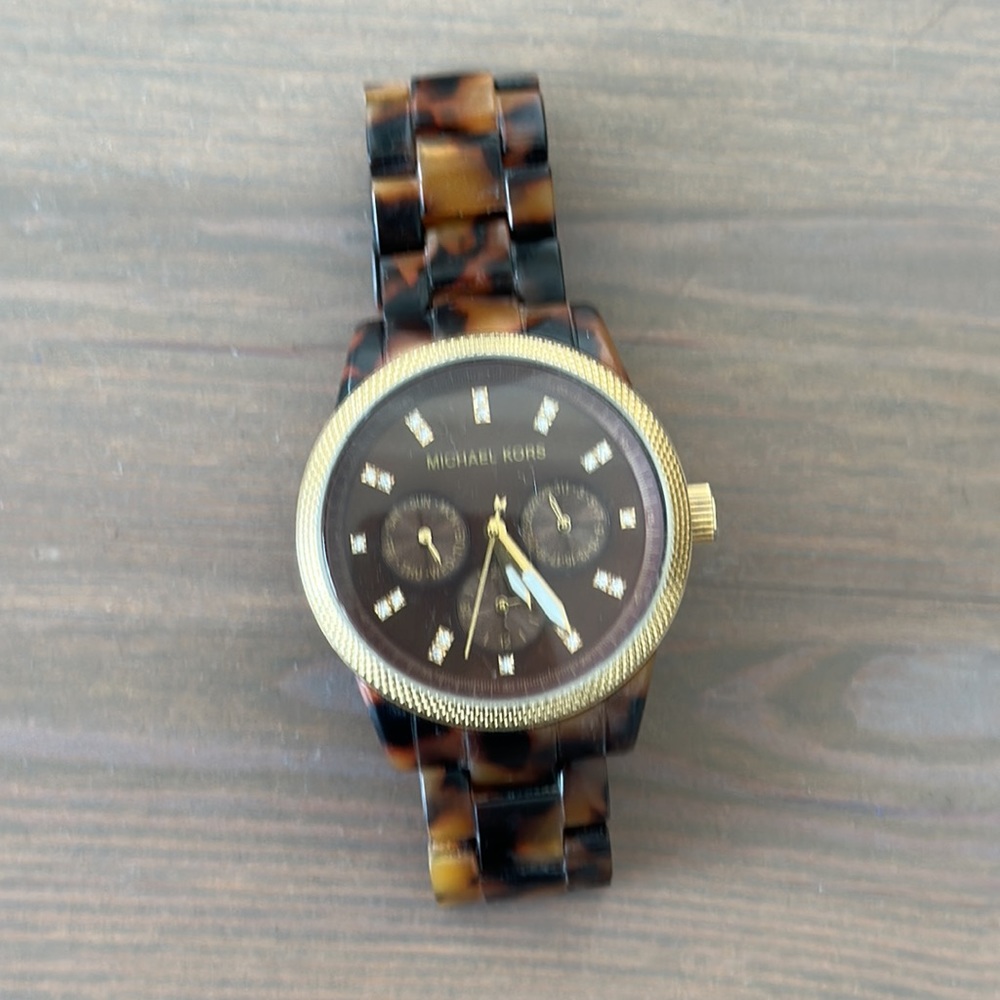 Michael Kors tortoise watch